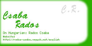 csaba rados business card
